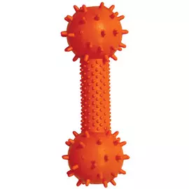 Игрушка Triol "Гантель шипованная с колокольчиком" из цельнолитой резины для собак (140 мм, Гантель шипованная с колокольчиком)