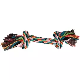 Игрушка Triol Веревка цветная с 2-мя узлами для собак (20 см, Случайный цвет)