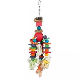 Игрушка Trixie деревянная, разноцветная для птиц (35 см)