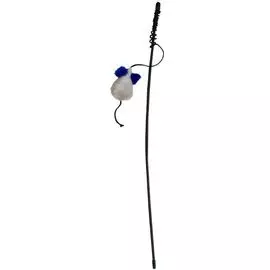 Игрушка Zooexpress Удочка пластиковая с плюшевой мышкой для кошек (50 см)