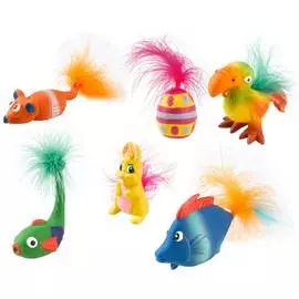 Игрушки Ferplast PA 5410 латекс + перо для кошек (10 x 4 x 7 см, Случайный цвет)