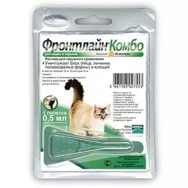 Капли Boehringer Ingelheim Фронтлайн КОМБО для кошек от блох и клещей 0,5 мл (0,5 мл)