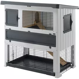 Клетка Ferplast Grand Lodge Plus серая для морских свинок и кроликов (Д 115,5 х Ш 73 х В 117 см)