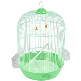 Клетка круглая Triol A9001 для птиц (Д 33,5 х В 53 см, Зеленая решетка/зеленый поддон)