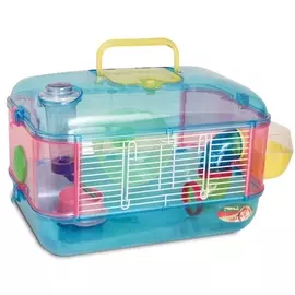 Клетка Triol 31001A с переходами для грызунов (Д 40 х Ш 26 х В 26 см, Белая решетка/голубой поддон)