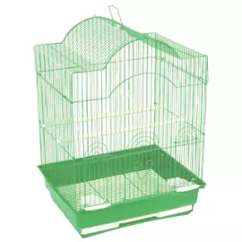 Клетка Triol 4003 для птиц (Д 35 х Ш 28 х В 46 см, Зеленая решетка/зеленый поддон)