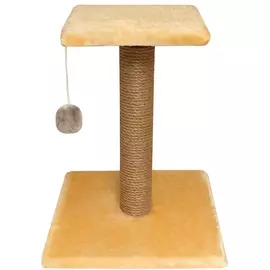 Когтеточка Gamma Стойка № 6 с полочкой и игрушкой однотонная для кошек (36 х 36 х 45 см, )
