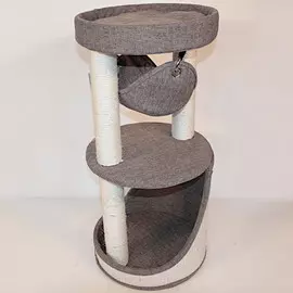 Когтеточка-комплекс Pet Choice трехуровневая коричневая для кошек (40 x 40 х 90 см, Коричневый)