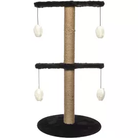 Когтеточка Yami-Yami Карусель New черно-белая джут для кошек (41 х 41 х 72 см, Черный)