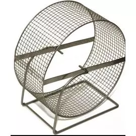 Колесо беговое Дарэлл D200 для грызунов с подставкой металлическое сетка (20 см)