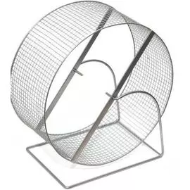 Колесо беговое Дарэлл D250 для грызунов с подставкой металлическое сетка (25 см)