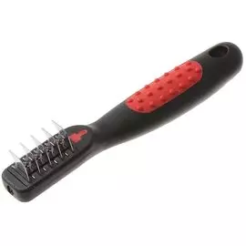 Колтунорез Hello Pet вертикальный со сборщиком грязи для кошек и собак (5 лезвий, Красный/Черный)