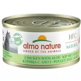 Консервы Almo Nature HFC Adult Cat Chicken with aloe Light Курица с алоэ низкокалорийные для кошек (70 г, Курица и алоэ)
