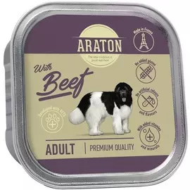 Консервы Araton Безглютеновые с говядиной для взрослых собак (150 г, Говядина)