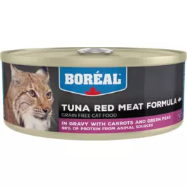 Консервы Boreal красное мясо тунца в соусе с морковью и зеленым горошком для кошек (156 г)