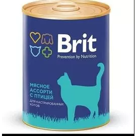 Консервы Brit Premium для кастрированных котов 340 г (340 г., Мясное ассорти с птицей)