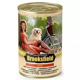 Консервы Brooksfield Adult Говядина с Индейкой для собак (400 г, Говядина и индейка)