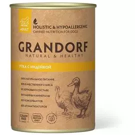 Консервы Grandorf Sensitive Formula с уткой и индейкой для собак (400 г, Утка с индейкой)