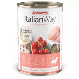 Консервы Italian Way Wet Dog Junior Мясное ассорти с томатами и рисом для щенков (400 г)