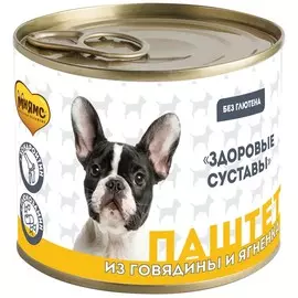 Консервы Мнямс Здоровые суставы паштет из говядины и ягненка для собак (200 г)