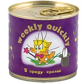 Консервы Weekly-Quickly профилактика МКБ с кроликом для кошек (100 г, Кролик)