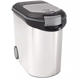 Контейнер для корма Curver Petlife металлик с колесами и ковшиком (12 кг/35 л (49,3 х 27,8 х 42,5 см))