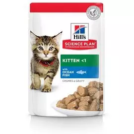 Корм для котят Hill's Science Plan с рыбой 85 г (кусочки в соусе)