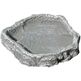 Кормушка, поилка и купалка JBL ReptilBar GREY серая для обитателей террариума (16 х 14 х 5 см)