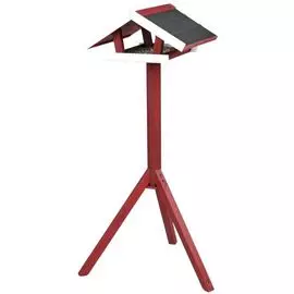 Кормушка Trixie уличная на подставке красно-белая для птиц (46 х 22 х 44 см/1.15 м, Красный/белый)