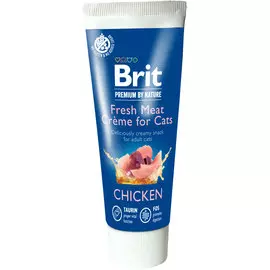 Крем-лакомство Brit Premium by Nature паста из цыпленка с печенью для кошек (75 г, Цыпленок с печенью)