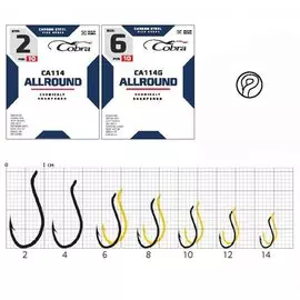 Крючки Cobra ALLROUND CA114 (005/0, 3 шт)