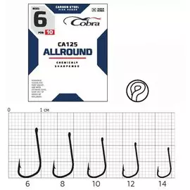Крючки Cobra ALLROUND CA125 (008, 10 шт)