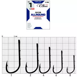 Крючки Cobra ALLROUND CA129 (001, 10 шт)