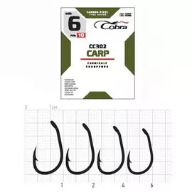 Крючки Cobra Carp CC302 (006, 10 шт)