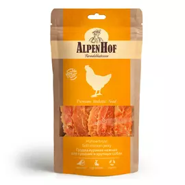Лакомство AlpenHof Грудка куриная нежная для средних и крупных собак (80 г, Курица)