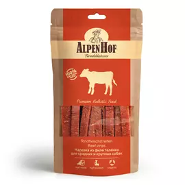Лакомство AlpenHof Нарезка из филе теленка для средних и крупных собак (80 г, Теленок)