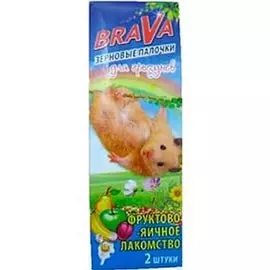 Лакомство Brava Палочки Фруктово-Яичные для грызунов (2 шт,)
