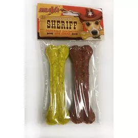 Лакомство Brava Шериф Sheriff Кость с Тапиокой для собак (12,5 см (2 шт),)