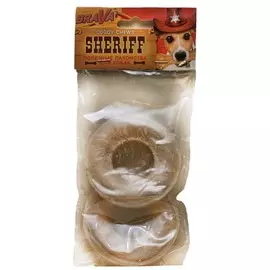 Лакомство Brava Шериф Sheriff Сыромятное Прессованное Кольцо для собак (7,5 см (2 шт),)