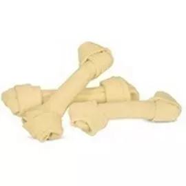 Лакомство Brava Sheriff Сыромятная Косточка Узел Белая для собак (7,5 см (4 шт),)