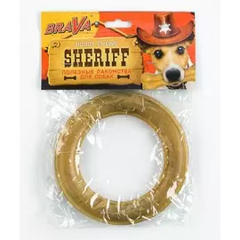 Лакомство Brava Sheriff Сыромятное Прессованное Кольцо для собак (15 см (1 шт),)