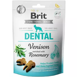 Лакомство Brit Care Dog Functional Snack Dental Venison с олениной и розмарином для собак (150 г, Оленина)