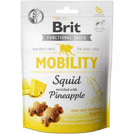 Лакомство Brit Care Dog Functional Snack Mobility Squid с кальмаром и ананасом для собак (150 г, Кальмар с ананасом)