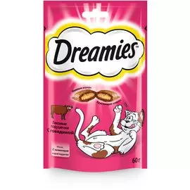Лакомство Dreamies для кошек с говядиной 60 г