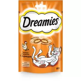 Лакомство Dreamies для кошек с курицей 60 г