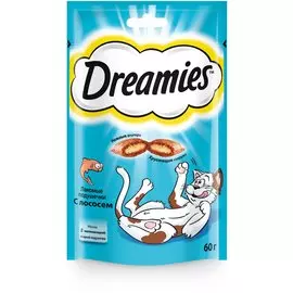 Лакомство Dreamies для кошек с лососем 60 г