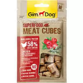 Лакомство GimDog мясные косточки суперфуд из курицы с клюквой и розмарином для собак (70 г ,Курица)