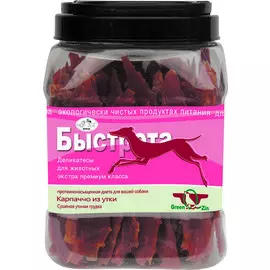 Лакомство Green QZin Быстрота для собак (750 г, Утиные грудки)