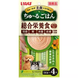 Лакомство Inaba соус нежный суп-пюре на основе овощей и парного филе курицы для собак (56 г (14 г x 4 шт), Овощи и парное филе курицы)