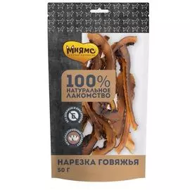 Лакомство Мнямс Нарезка говяжья для собак (50 г)